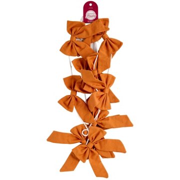 Destination Holiday Orange Bow Garland, 72''