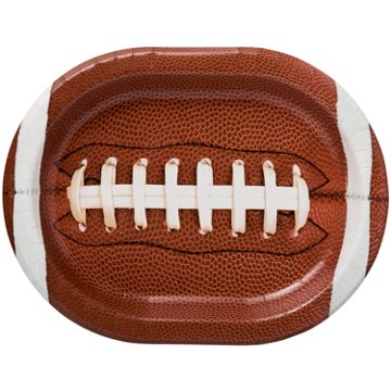 Destination Holiday Oval Paper Plates - Football, 8 ct