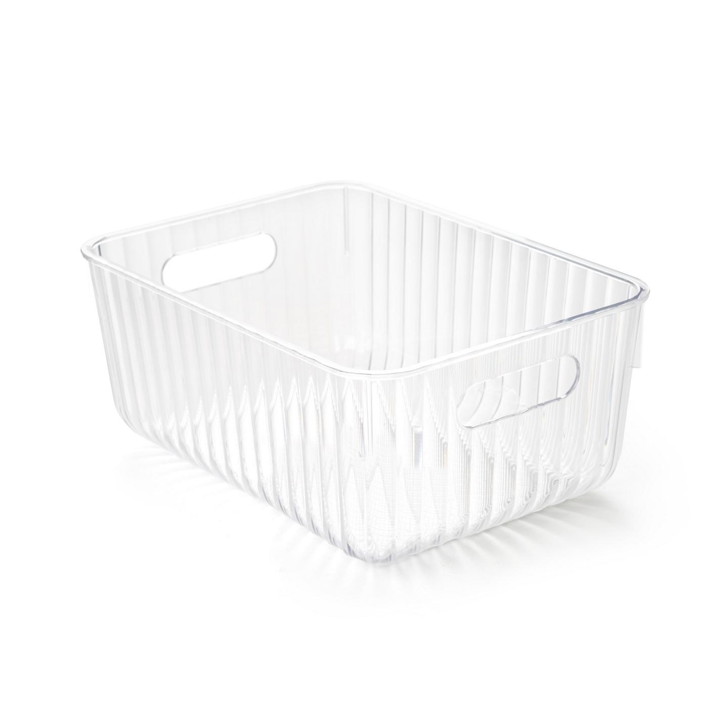 Smart Design 6" x 9" Small Clear Storage Bin; image 1 of 7