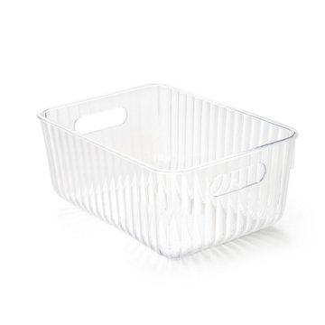 Smart Design 6" x 9" Small Clear Storage Bin
