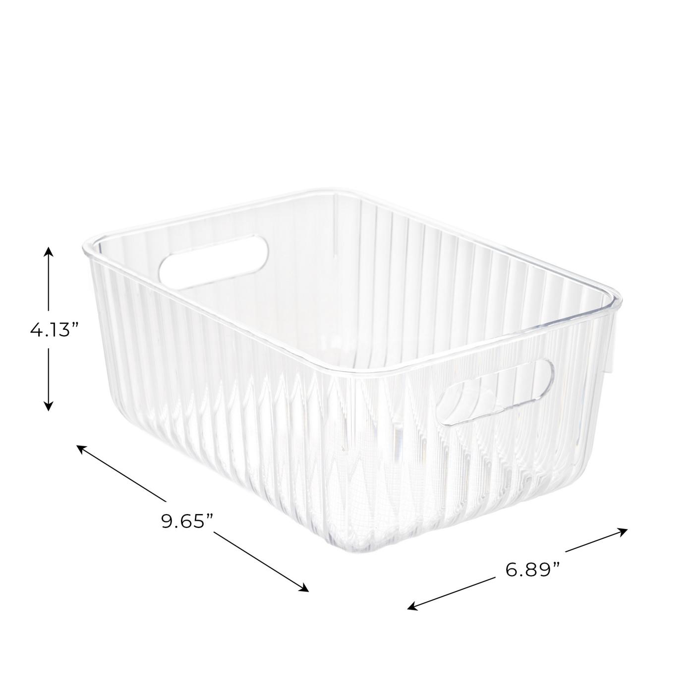 Smart Design 6" x 9" Small Clear Storage Bin; image 2 of 7