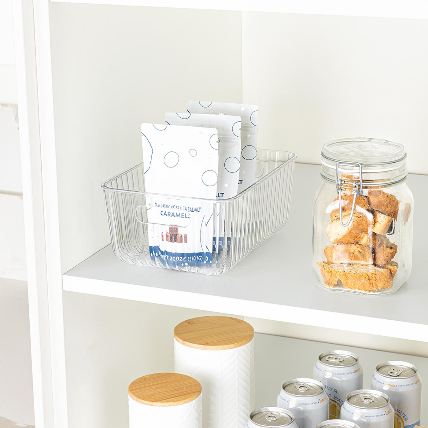 Smart Design 6" x 9" Small Clear Storage Bin; image 3 of 7