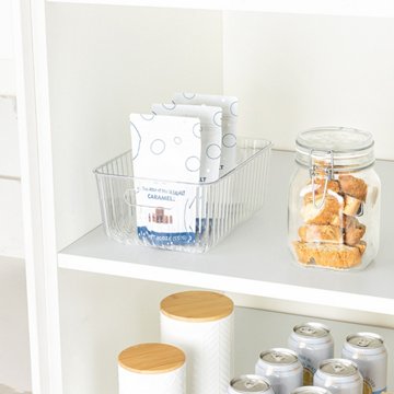Smart Design 6" x 9" Small Clear Storage Bin