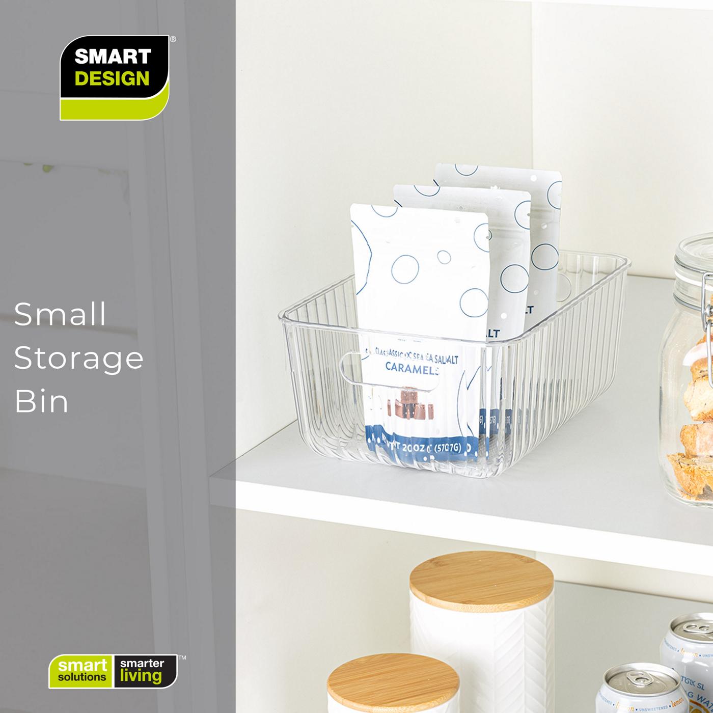 Smart Design 6" x 9" Small Clear Storage Bin; image 6 of 7