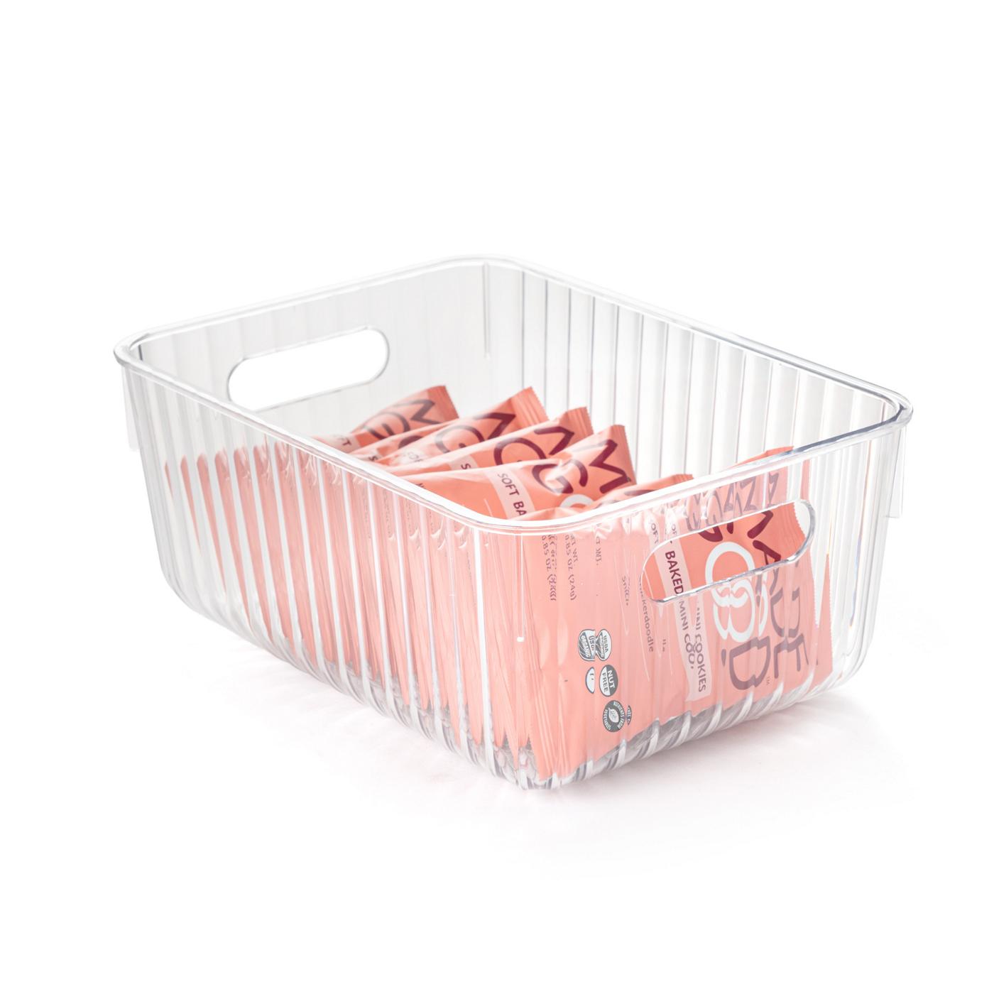 Smart Design 6" x 9" Small Clear Storage Bin; image 7 of 7