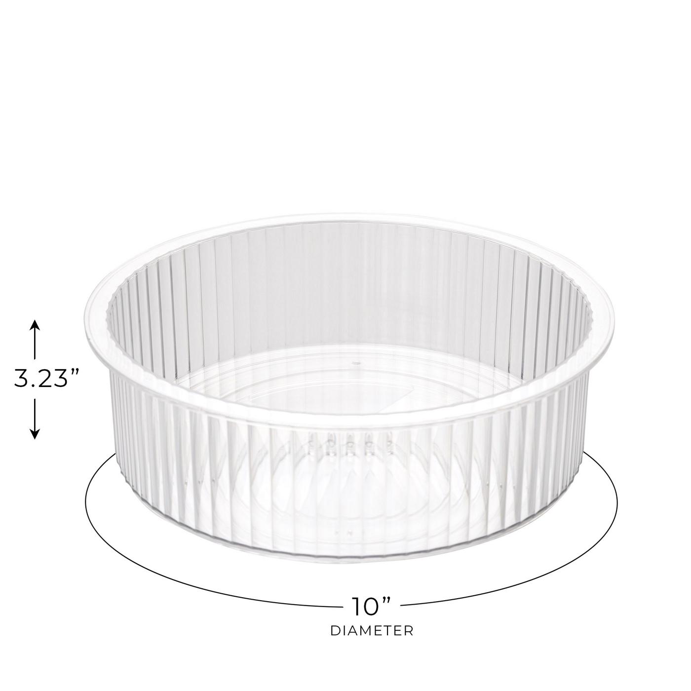Smart Design 10" Clear Ribbed Lazy Susan Turntable; image 2 of 7