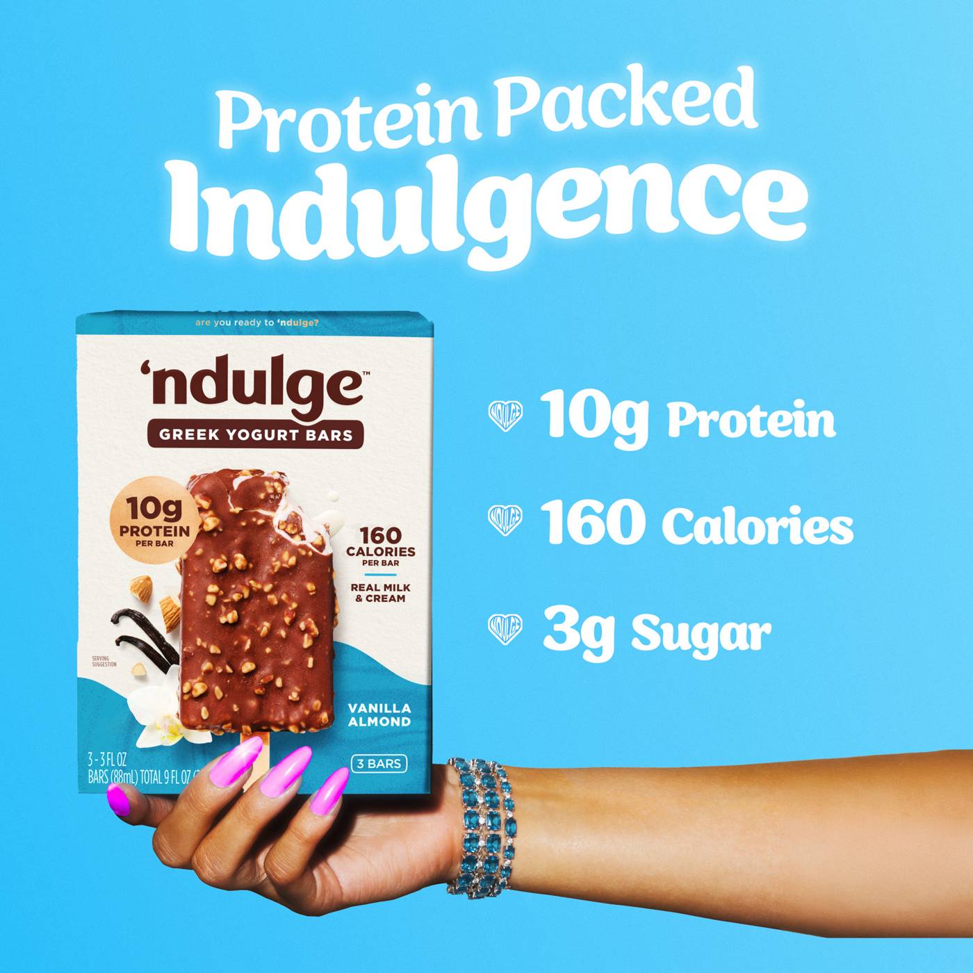 'ndulge Vanilla Almond High Protein Dessert Bars; image 2 of 6