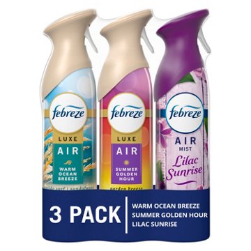 Febreze Luxe Air Mist Freshener Odor Fighting Room Spray Variety Pack