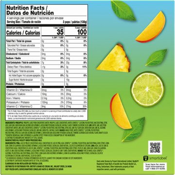 Outshine No Sugar Added Mini Fruit Pops Variety Pack - Pineapple, Lime & Mango
