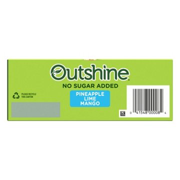 Outshine No Sugar Added Mini Fruit Pops Variety Pack - Pineapple, Lime & Mango