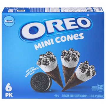 OREO Mini Dairy Dessert Cones, 6 ct