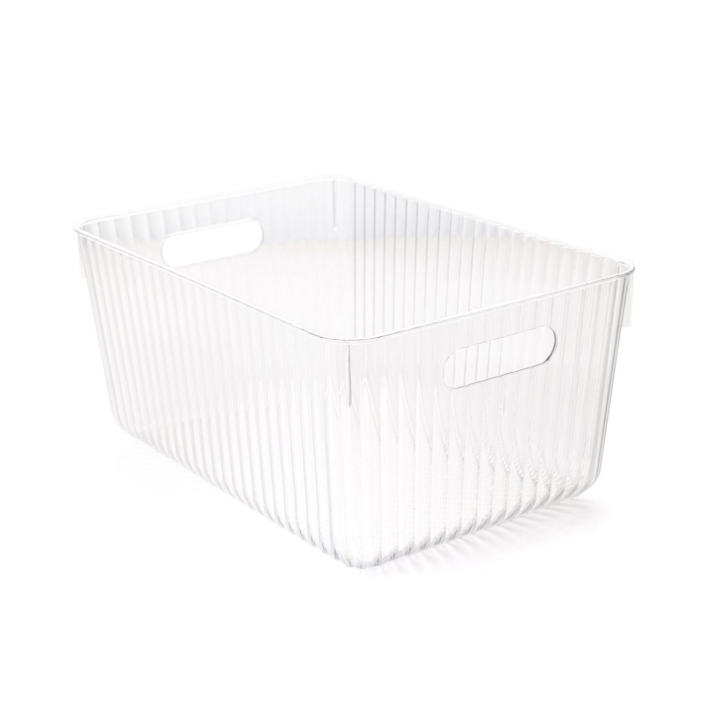 Smart Design 10" x 14" Extra Large Clear Storage Bin; image 1 of 7