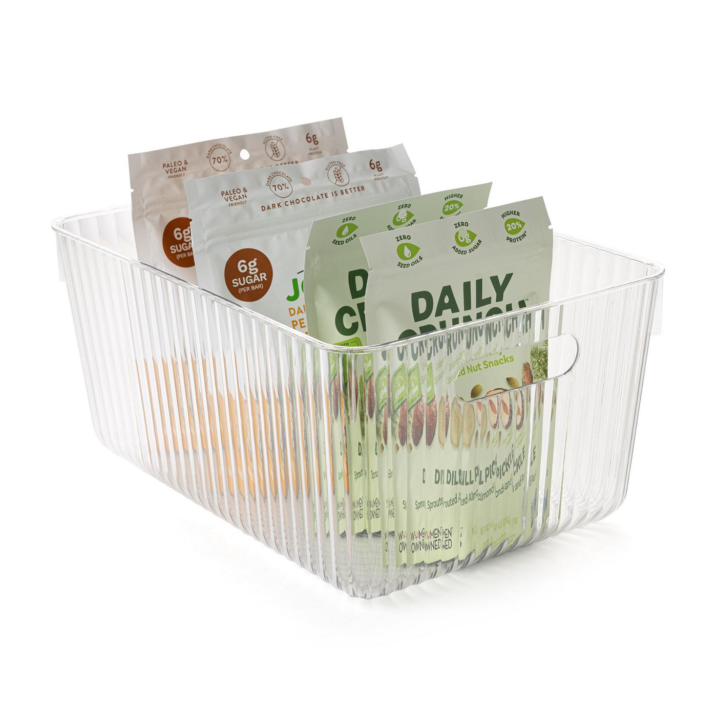 Smart Design 10" x 14" Extra Large Clear Storage Bin; image 3 of 7