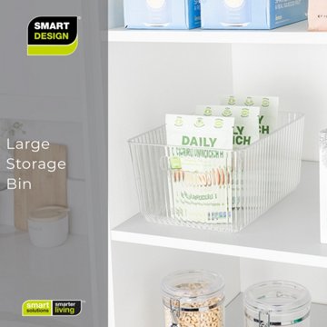 Smart Design 10" x 14" Extra Large Clear Storage Bin
