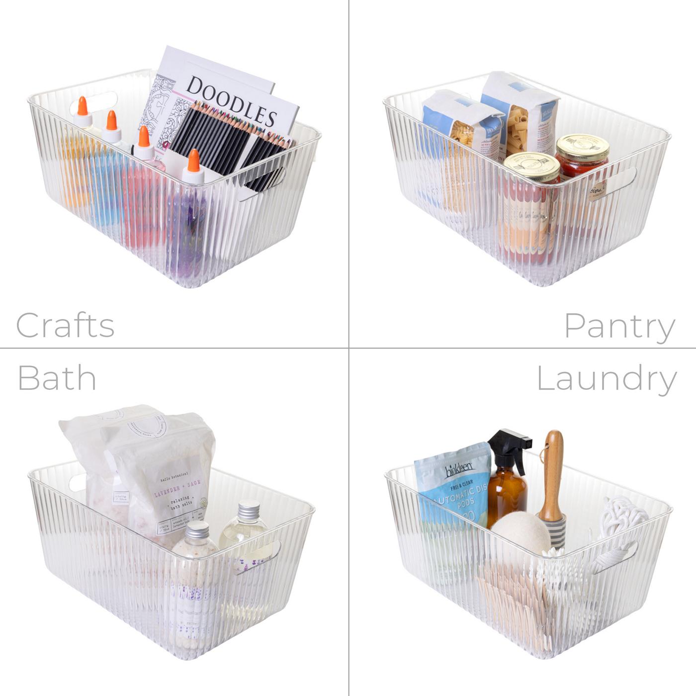 Smart Design 10" x 14" Extra Large Clear Storage Bin; image 6 of 7