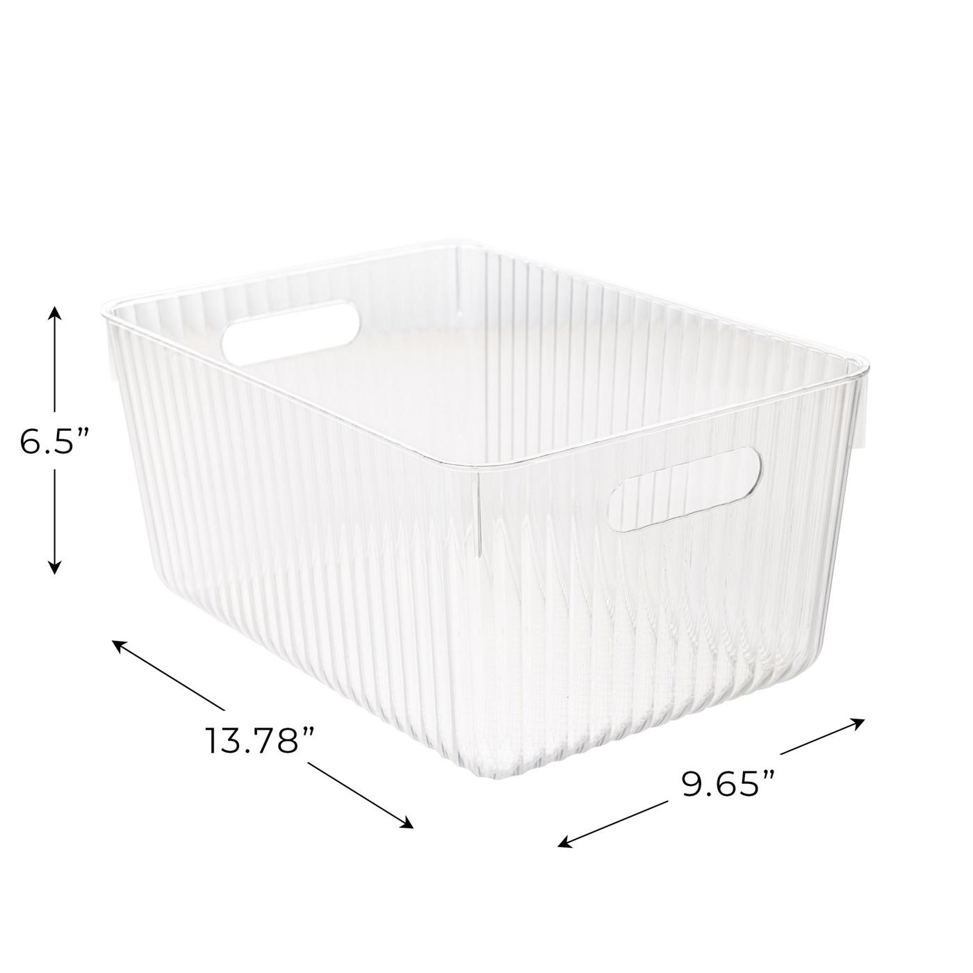 Smart Design 10" x 14" Extra Large Clear Storage Bin; image 7 of 7