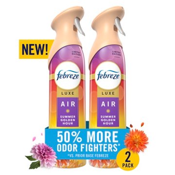 Febreze Luxe Air Freshener Odor Fighting Room Spray - Summer Golden Hour Scent
