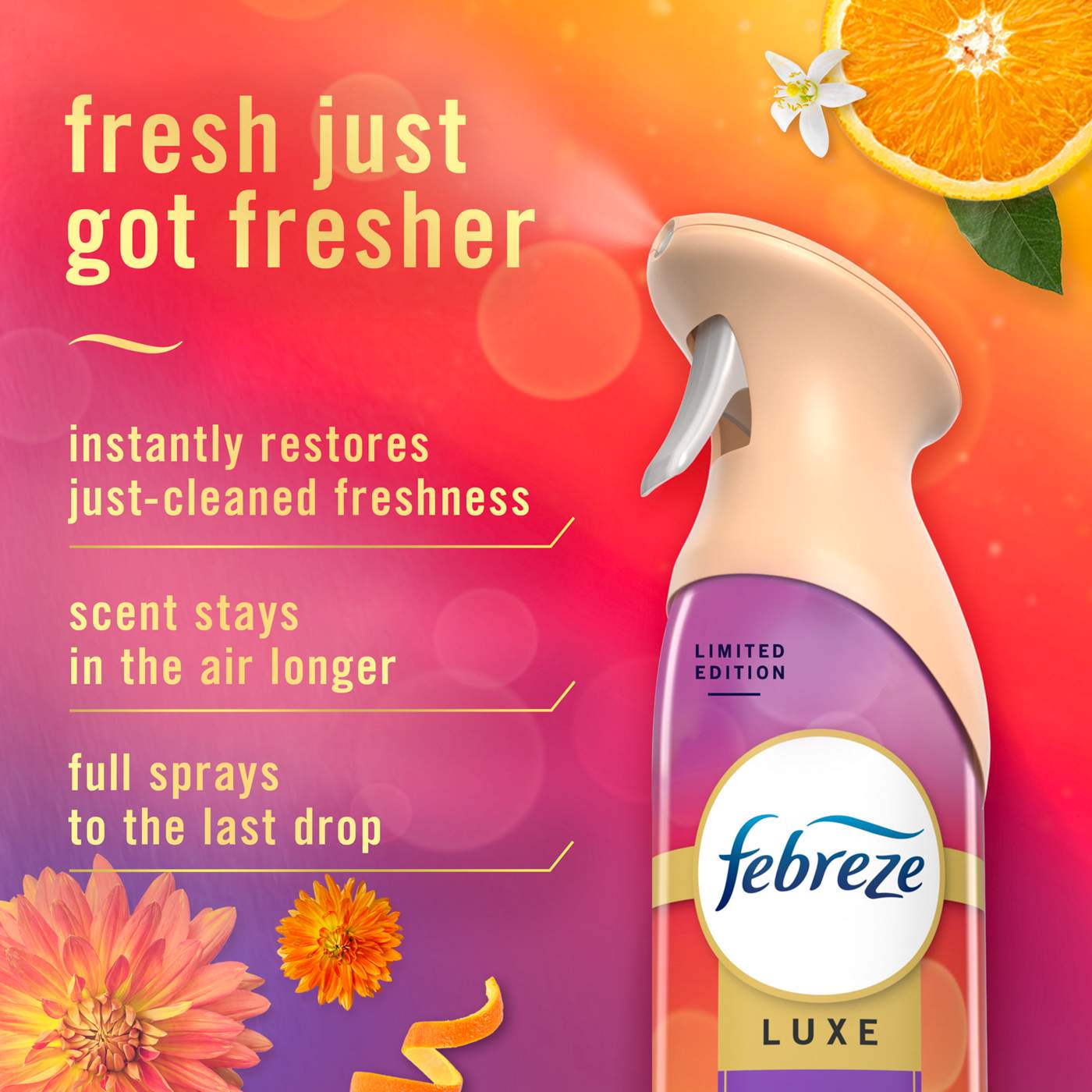 Febreze Luxe Air Freshener Spray - Summer Golden Hour; image 9 of 10