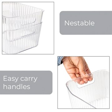 Smart Design 8" x 12" Medium Clear Basket