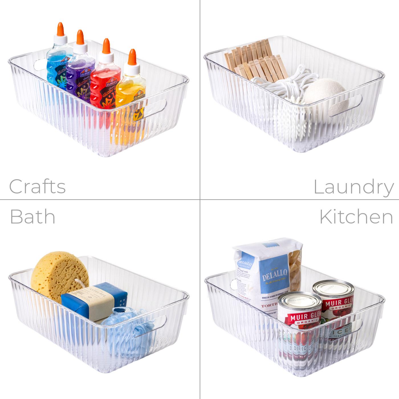 Smart Design 8" x 12" Medium Clear Basket; image 6 of 7