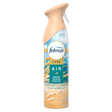 Febreze Luxe Air Freshener Odor Fighting Room Spray - Warm Ocean Breeze Scent