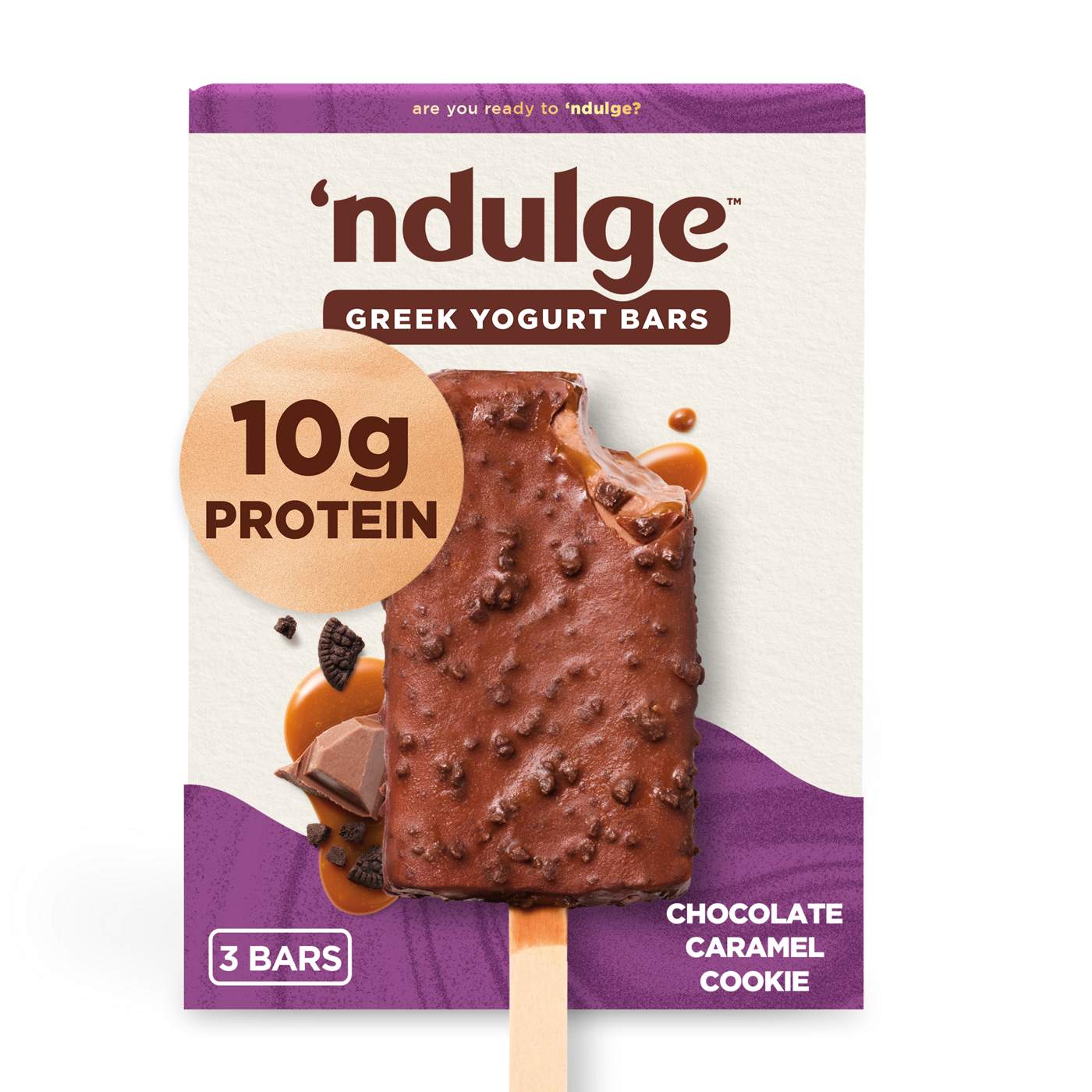 'ndulge Chocolate Caramel Cookie High Protein Dessert Bars; image 1 of 6