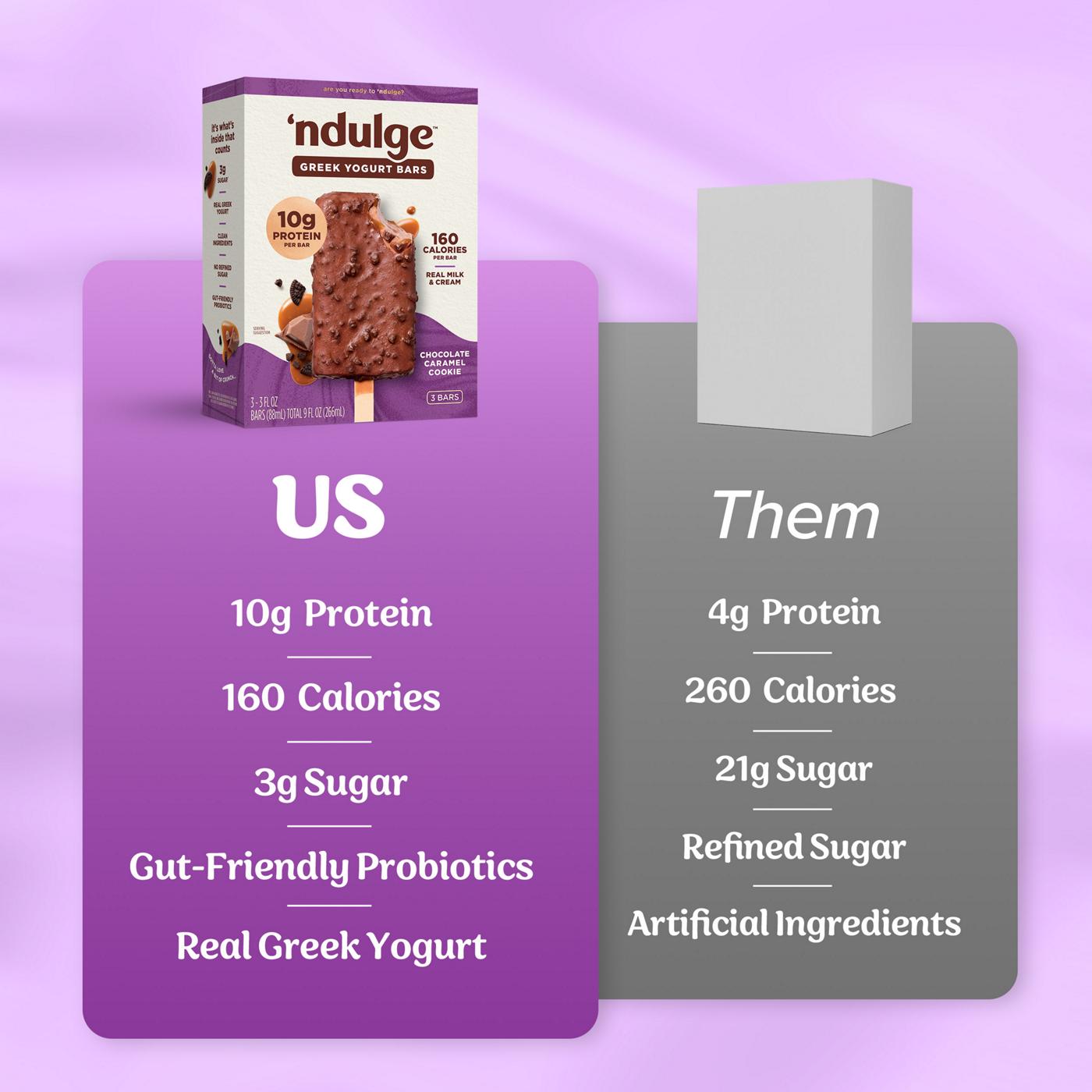 'ndulge Chocolate Caramel Cookie High Protein Dessert Bars; image 5 of 6