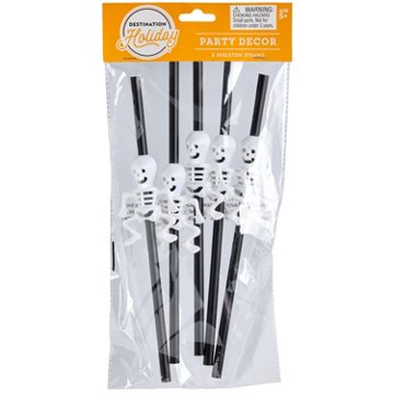 Destination Holiday Skeleton Straws, 5 ct