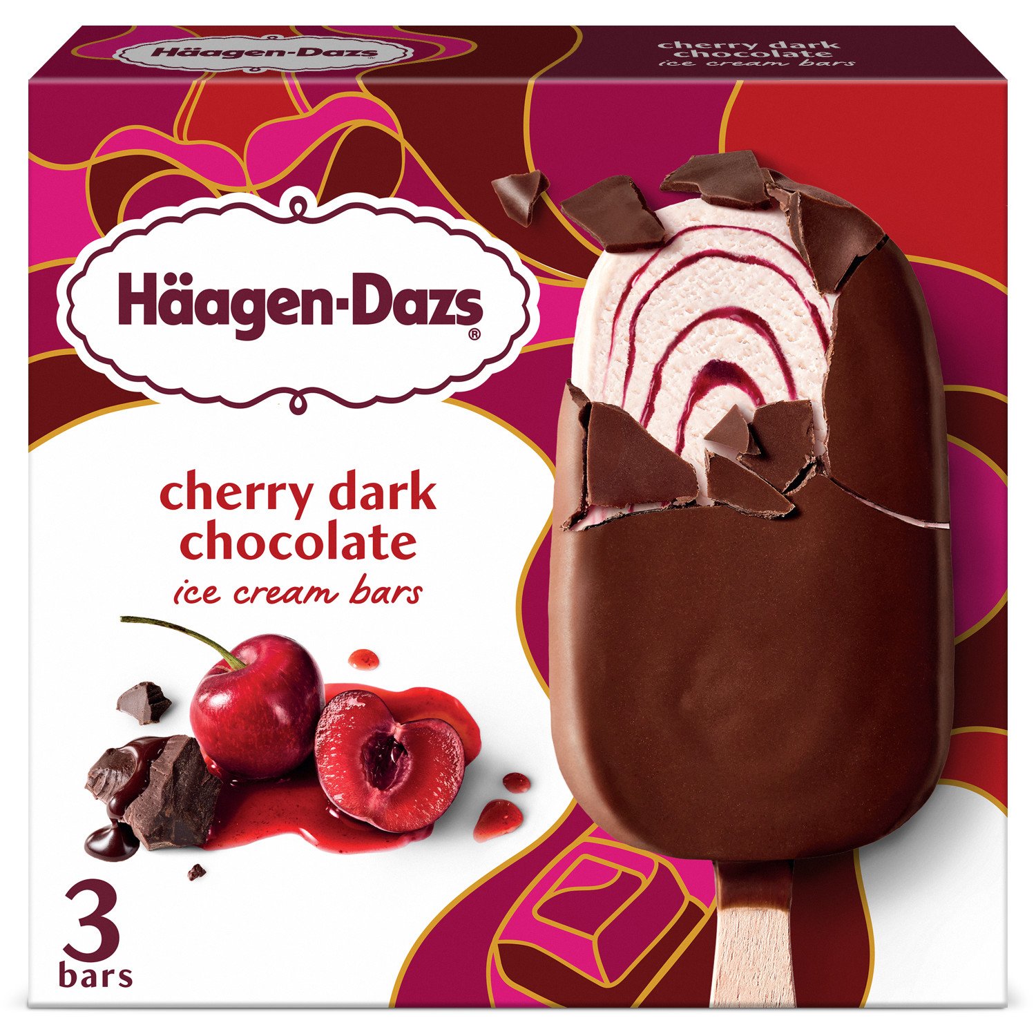 Häagen-Dazs Cherry Dark Chocolate Ice Cream Bars - Shop Bars