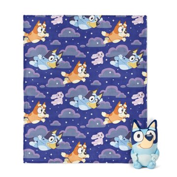 Bluey Dreamland Fantasy Hugger Pillow & Silk Touch Throw Blanket Set, 2 pc