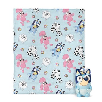 Bluey School Buddies Hugger Pillow & Silk Touch Throw Blanket Set, 2 pc