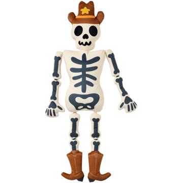Destination Holiday Skeleton Cowboy Pillow, 60''