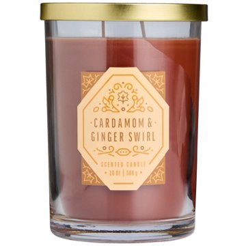 Destination Holiday Cardamom &  Ginger Swirl 2 Wick Jar Candle