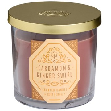 Destination Holiday Cardamom & Ginger Swirl 2 Wick Candle, 12 oz
