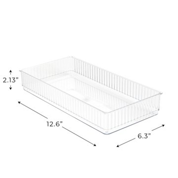 Smart Design 6" x 12" Clear Drawer Organizers, 2 ct