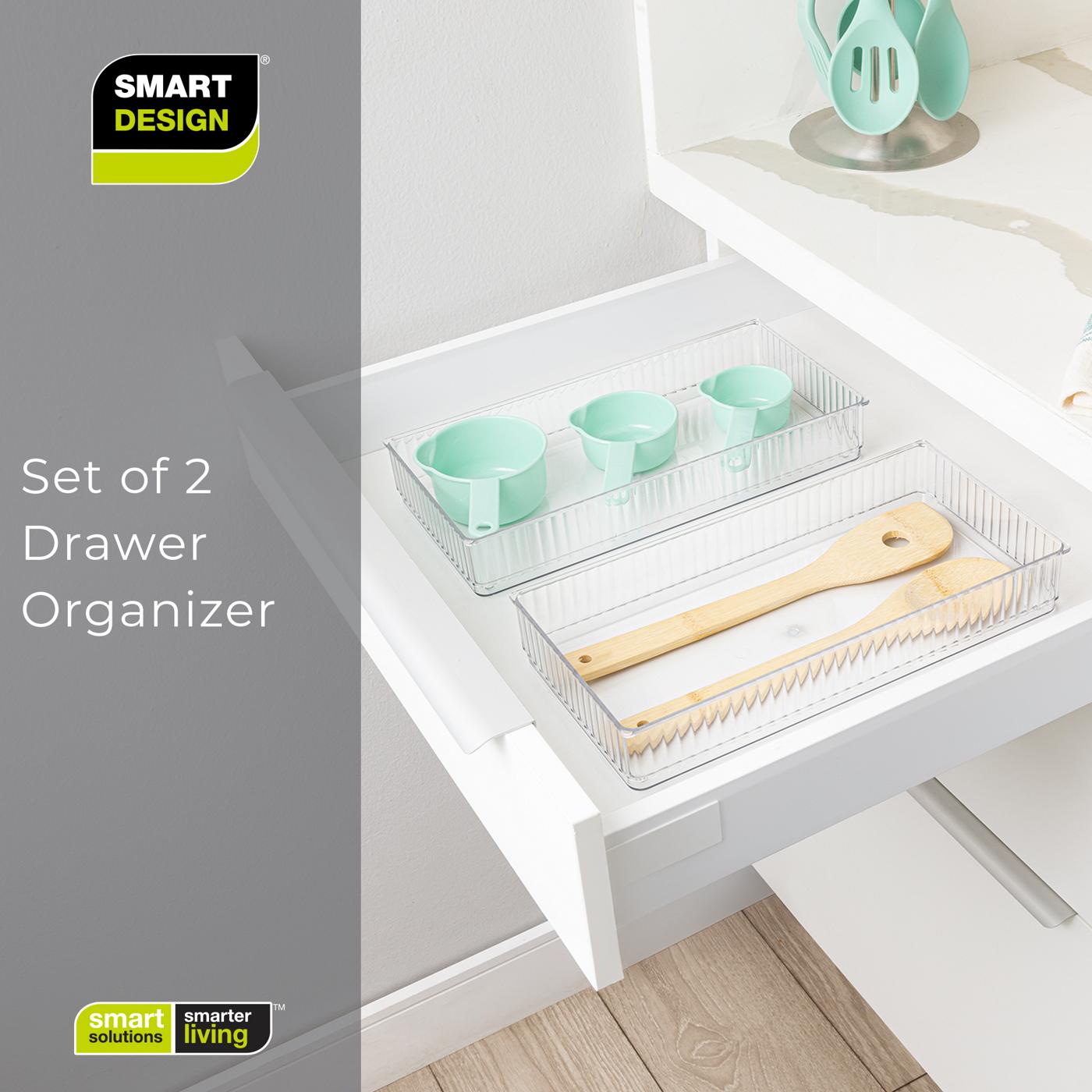 Smart Design 6" x 12" Clear Drawer Organizers; image 4 of 6