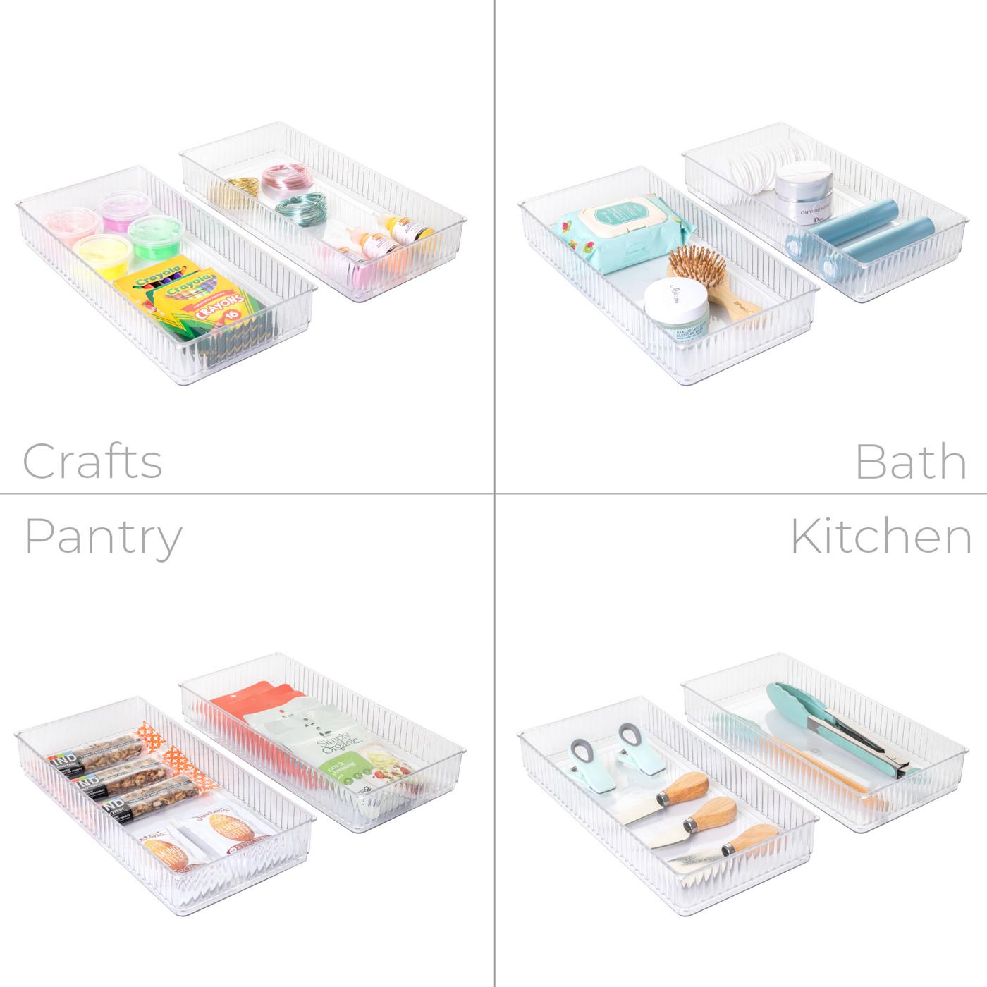 Smart Design 6" x 12" Clear Drawer Organizers; image 5 of 6