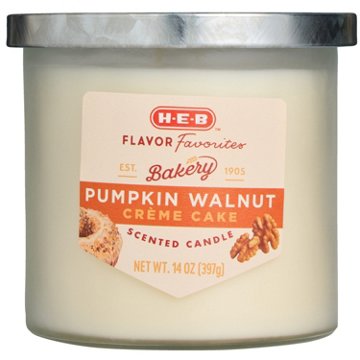 H-E-B Flavor Favorites Bakery Pumpkin Walnut Creme Cake Jar Candle