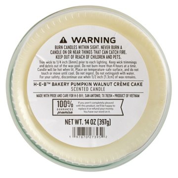 H-E-B Flavor Favorites Bakery Pumpkin Walnut Creme Cake Jar Candle