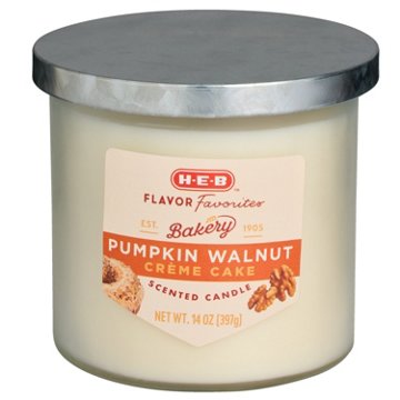 H-E-B Flavor Favorites Bakery Pumpkin Walnut Creme Cake Jar Candle