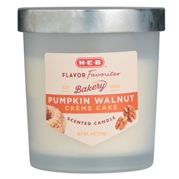 H-E-B Flavor Favorites Bakery Pumpkin Walnut Creme Cake Jar Candle