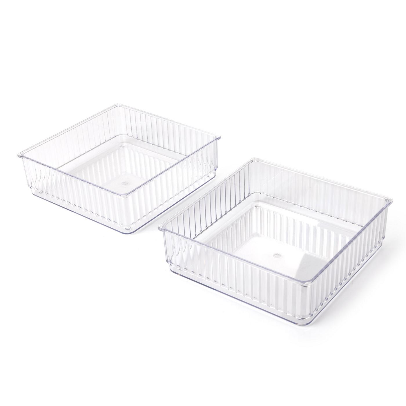 Smart Design 6" x 6" Clear Drawer Organizers; image 1 of 7