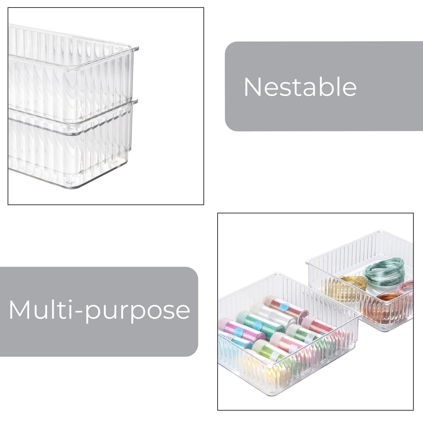 Smart Design 6" x 6" Clear Drawer Organizers; image 2 of 7