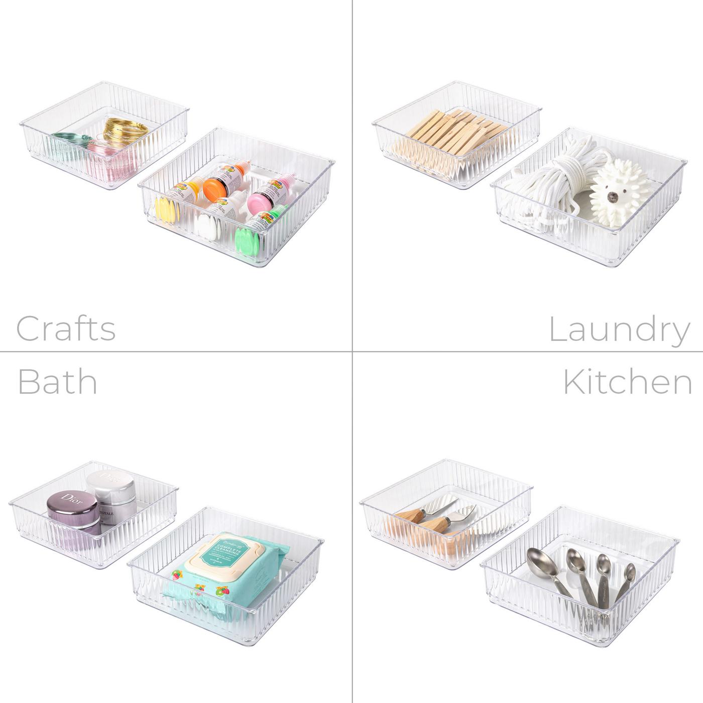 Smart Design 6" x 6" Clear Drawer Organizers; image 6 of 7