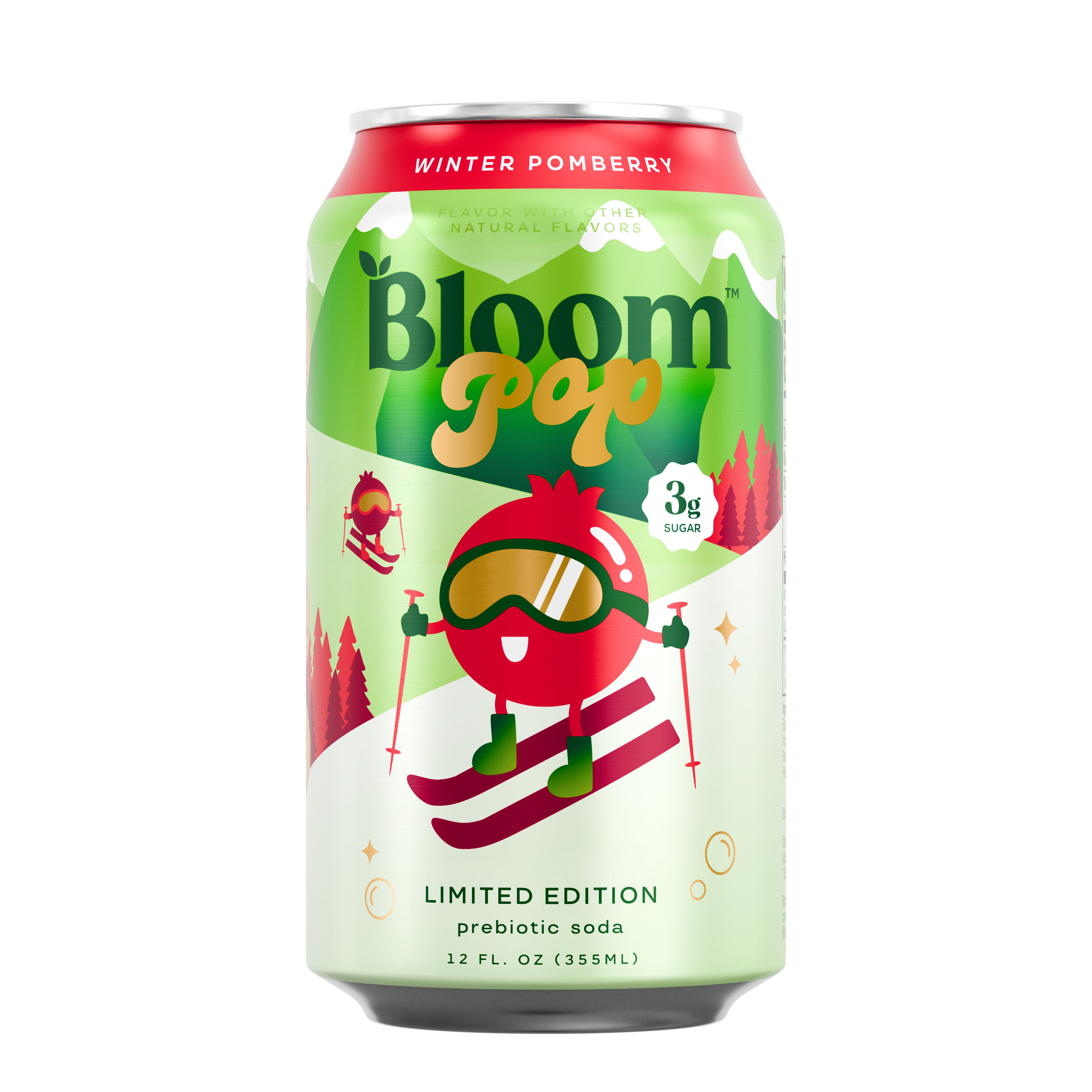 Bloom Pop Prebiotic Soda - Limited Edition Winter Pomberry - Shop