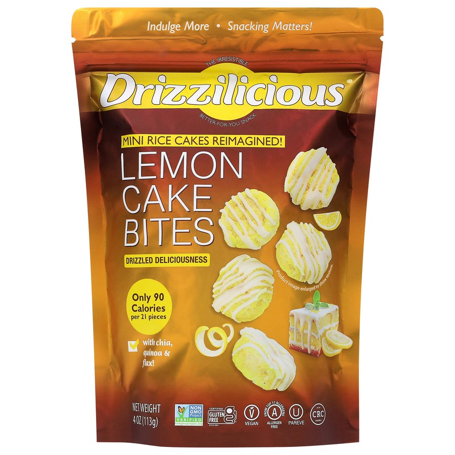Drizzilicious Mini Rice Cakes - Lemon Cake Bites - Shop Rice cakes