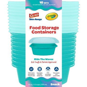 Glad Take-Aways Food Storage Containers - Ride the Wave, 10 pk