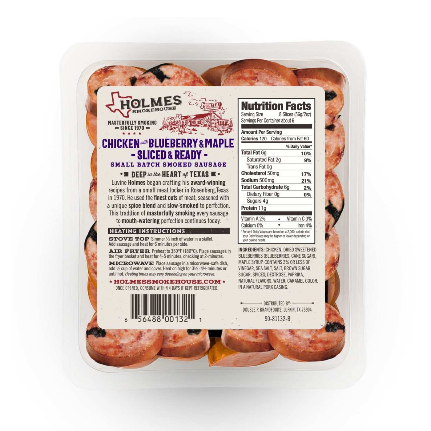 Holmes Smokehouse Sliced Chicken Sausage - Blueberry & Maple ; image 2 of 2