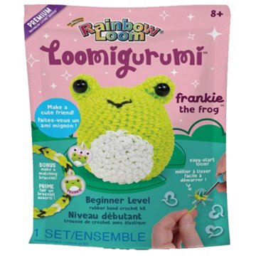 Rainbow Loom Loomigurumi Frankie the Frog Beginner Rubber Band Crochet Kit