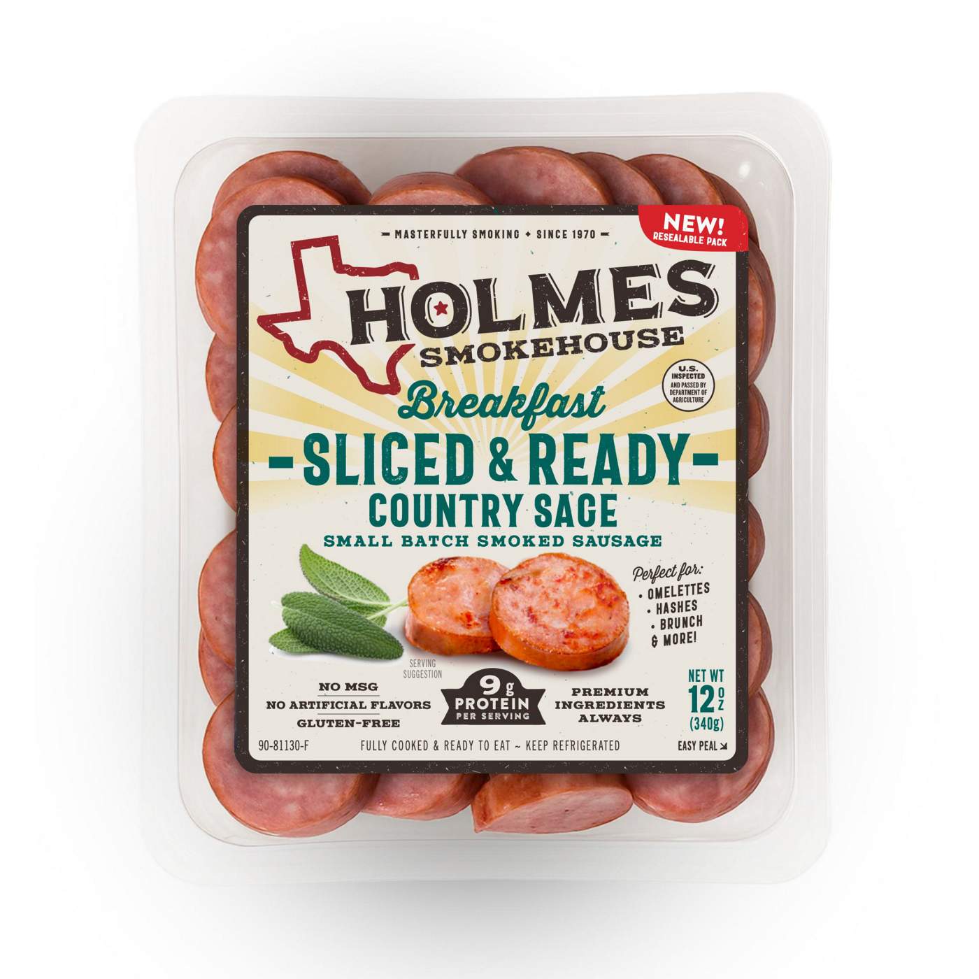 Holmes Smokehouse Sliced Pork Sausage - Country Sage; image 1 of 2